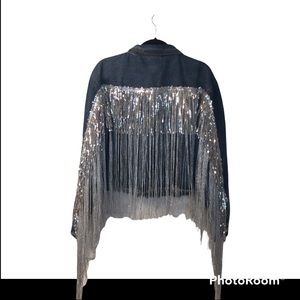 Denim Jacket Long Fringe Rehab Lab